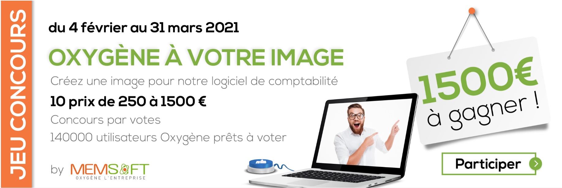 page site Memsoft concours oxygene a votre image